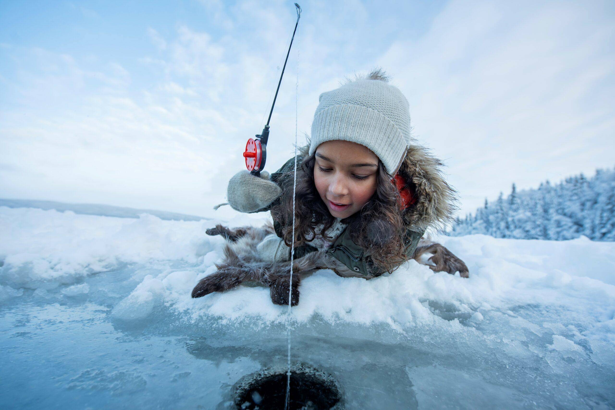 Instrutor iniciante de pesca de inverno e guia de pesca no gelo 600 GG*.